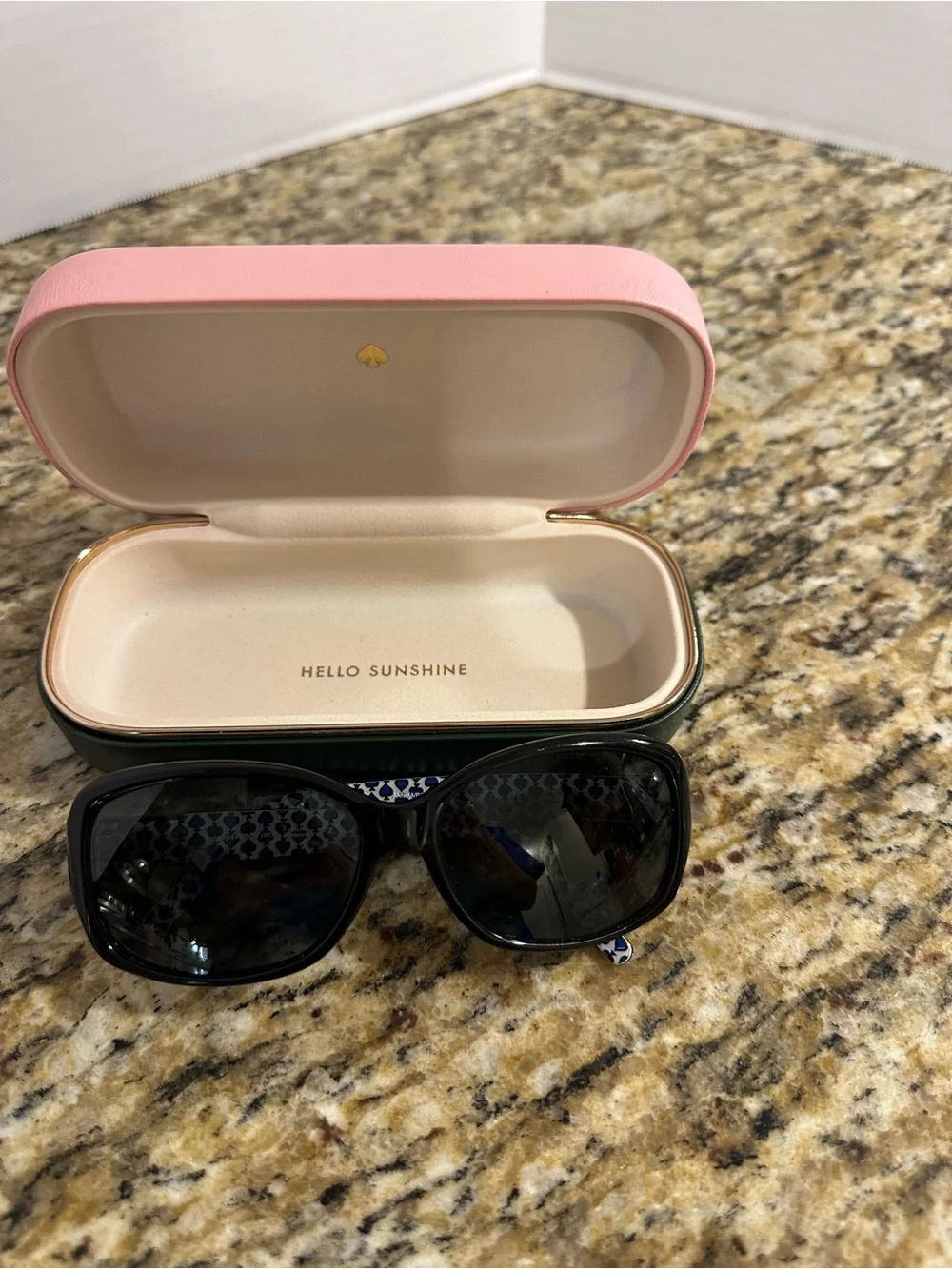 kate spade Black Oval Women's Sunglasses with Case